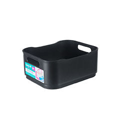 CANASTO PLASTICO RECT 18.5x15x8CM COZA NEGRO