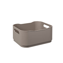 CANASTO PLASTICO RECT 18.5x15x8CM COZA WARM GRAY