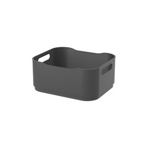 CESTO PLASTICO 2,9L  18,5X15X8CM FIT GRIS OSCURO