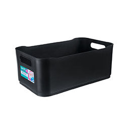 CANASTO PLASTICO RECT 30.5x18.5x12CM COZA NEGRO