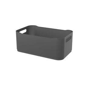 CESTO PLASTICO 5,4L 30X18,5 X12CM FIT GRIS OSCURO