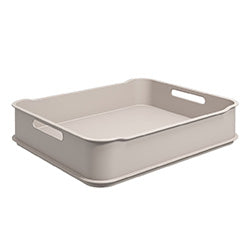 CESTO PLASTICO RECTANGULAR LIGHT GRAY COZA. 38x32x8CM