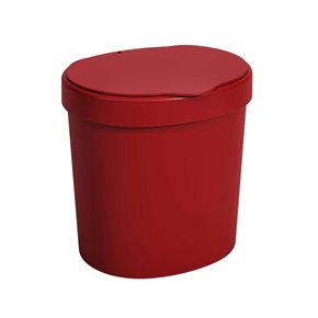 PAPELERA MESA PLASTICO 2.5LTS COZA ROJO