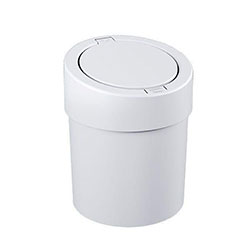 BASURERO PLASTICO C/BOTON DE APERTURA 5.0L BLANCO