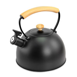 CALDERA 2.5L SILBADOR FONDO DOBLE MANGO MADERA LISSY NEGRO