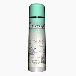 TERMO BALA 750ML ACERO INOXIDABLE DISEÑO VINTAGE GARDEN