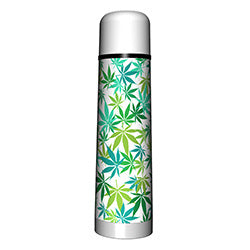 TERMO BALA 750ML A.INOX DISEÑO HOJAS VERDES