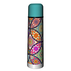 TERMO BALA 750ML ACERO INOXIDABLE DISEÑO MANDALA COLORES