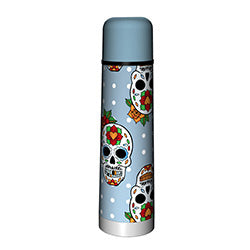 TERMO BALA 750ML ACERO INOXIDABLE DISEÑO CALAVERAS MEXICANAS