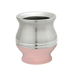 MATE ACERO INOXIDABLE 180ML BASE ROSA. D9/H9.6CM