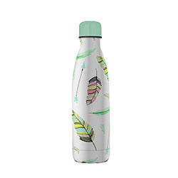 BOTELLA TERMICA DOBLE PARED 500ML PLUMAS