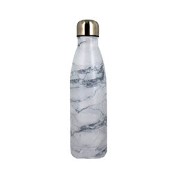 BOTELLA TERMICA 500ML C/ANILLO SILIC. SIMIL MARMOL