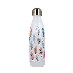BOTELLA TERMICA 500ML C/ANILLO SILICONA PLUMAS