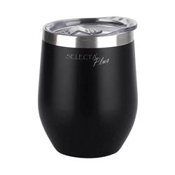 VASO/MATE TERMICO C/TAPA AC.INOX 350ML NEGRO