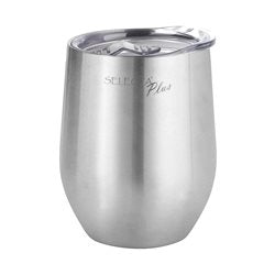 VASO/MATE TERMICO C/TAPA AC.INOX 350ML PLATA
