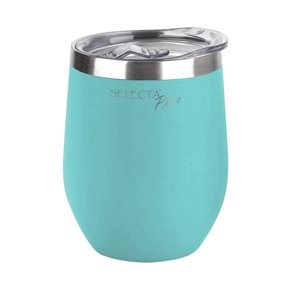 VASO/MATE TERMICO C/TAPA AC.INOX 350ML TURQUESA
