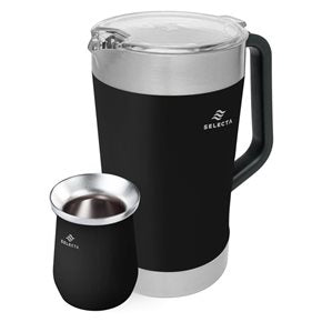SET JARRA 1.9L + MATE 330ML A.INOX NEGRO SELECTA