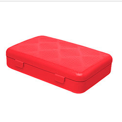 ESTUCHE MULTIUSO RECTANGULAR COZA ROJO.  23.4x15x5.5CM