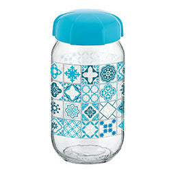 FRASCO C/ TAPA VIDRIO DECO 1LT RHEA RENGA