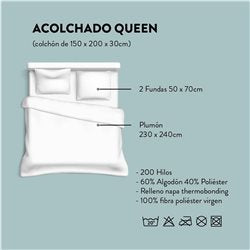 ACOLCHADO QUEEN 200H230x240CM BISTRE CANNON