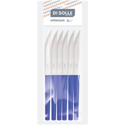 SET 6 CUCHILLO ASADO 22CM M/AZUL MILLENIUM