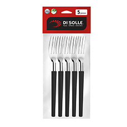 SET 5 TENEDOR MESA NEGRO MILLENIUM 19.8CM