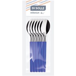 SET 6 CUCHARA MESA 19.6CM M/AZUL MILLENIUM