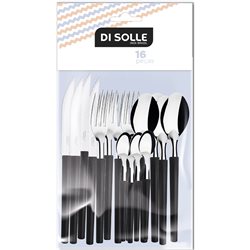 SET 16 PIEZAS AC.INOX. M/NEGRO MILLENIUM DI SOLLE