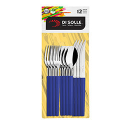 JUEGO 12 PIEZAS ACERO INOX MANGO AZUL MILLENIUM DI SOLLE