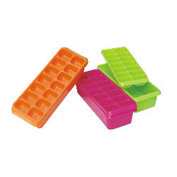 CUBETERA 14 CUBOS CON DEPOSITO 26.5X9.5X7CM PLAS