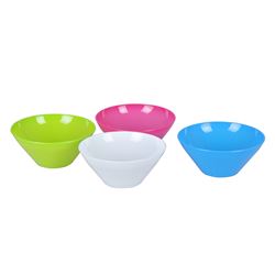 BOWL CONICO 400ML D13.5/H6CM PLASTICO DIF.COLORES