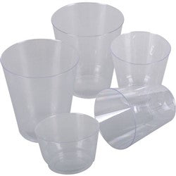 VASO 260ML D8/H9CM PLASTICO TRANSPARENTE