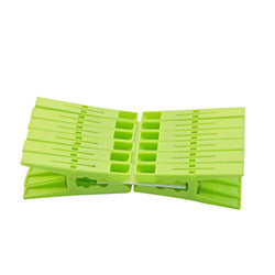 SET 12 PALILLOS 7.5X1.5X3CM PLASTICO VERDE