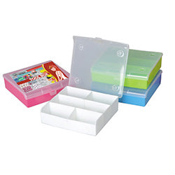 ORGANIZADOR 5 DIVISIONES PLASTICO SURTIDO. 14X13.5X4CM