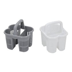 PORTA CUBIERTO CON ASA PLÁSTICO GRIS