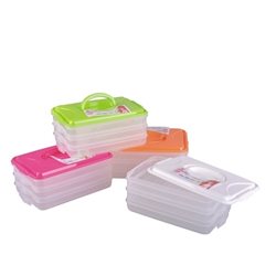 CONTENEDOR P/COMIDA 3CAPAS 23X15X10CMS COL.SURT.