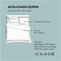 ACOLCHADO QUEEN 200H230x240CM BOKING CANNON