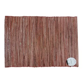 INDIVIDUAL 35x45CM JACINTO PLATA/ROJO