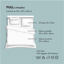 JUEGO DE SABANAS FULL 200H SLATE CANNON