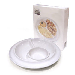 COPETINERO RED. CERAMICA BLANCA  3DIV. D35.5CM
