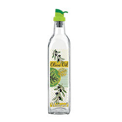 ACEITERA VIDRIO DECO 500CC NATURAL RENGA