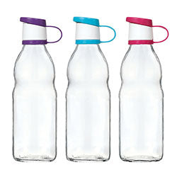 BOTELLA VIDRIO 500CC TAPA PLASTICO COLOR ZEN RENGA