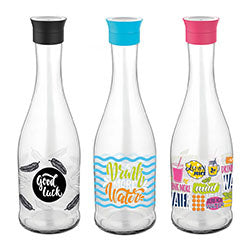 BOTELLA DECORADA 1.0LT VIDRIO GALA RENGA
