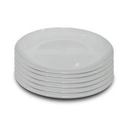 SET X6PZAS PLATO POSTRE  D22CM PORC.BCA GARDENIA