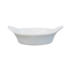 RAMEQUIN CON ASITAS 9x7.5/H2CM PORCELANA BLANCO