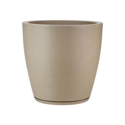 MACETA 40X45CM AMSTERDA GRAPHITO EFECTO PIEDRA BEIGE