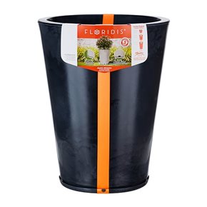 MACETA GENEBRA MARMORATO NEGRA 38X57CM