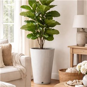 MACETA 38X57CM GENEBRA MARMORATO BLANCA
