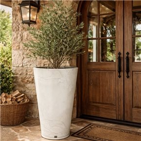 MACETA 40X80CM GENEBRA MARMORATO BLANCA