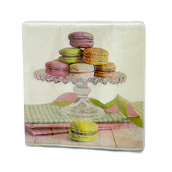 SERVILLETA TRIPLE HOJA MACARONS COLORES 33X33CM 20UDS